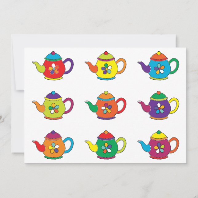 COLORFUL TEAPOTS (Voorkant)