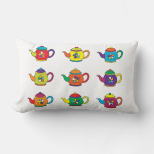 COLORFUL TEAPOTS KUSSEN