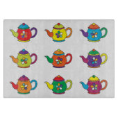 COLORFUL TEAPOTS SNIJPLANK (Voorkant)