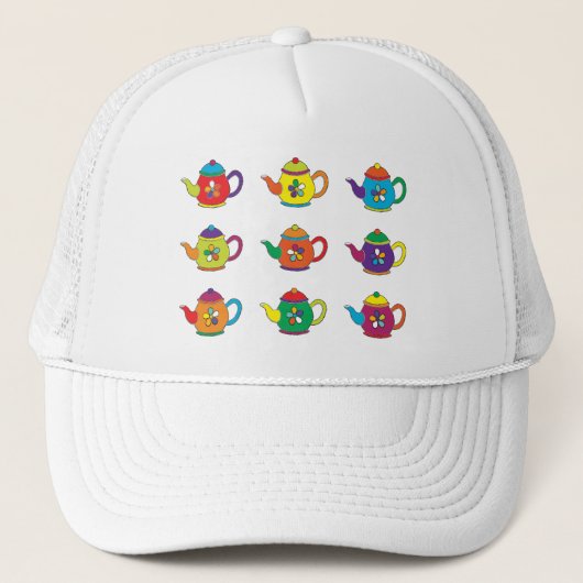 COLORFUL TEAPOTS TRUCKER PET (Voorkant)