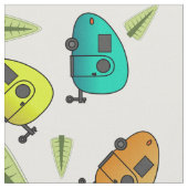 Colorful Teardrop Camper Caravan Stof (Close Up)