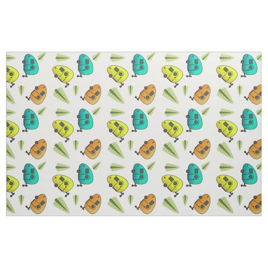 Colorful Teardrop Camper Caravan Stof (Fat Quarter)