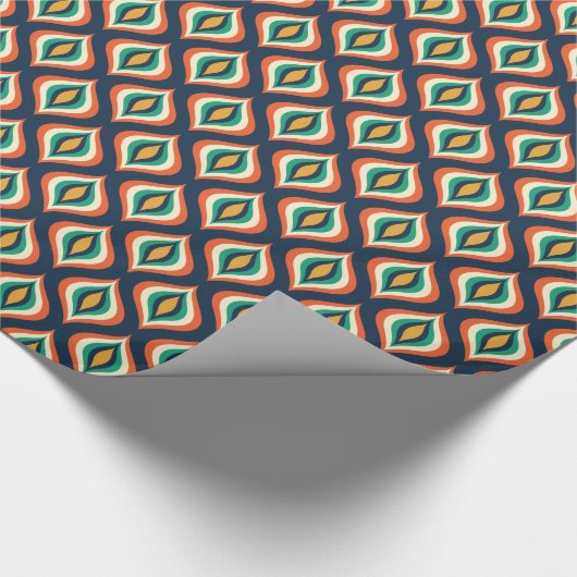 Colorful Teardrops Modern Geometric Pattern Cadeaupapier (Hoek)