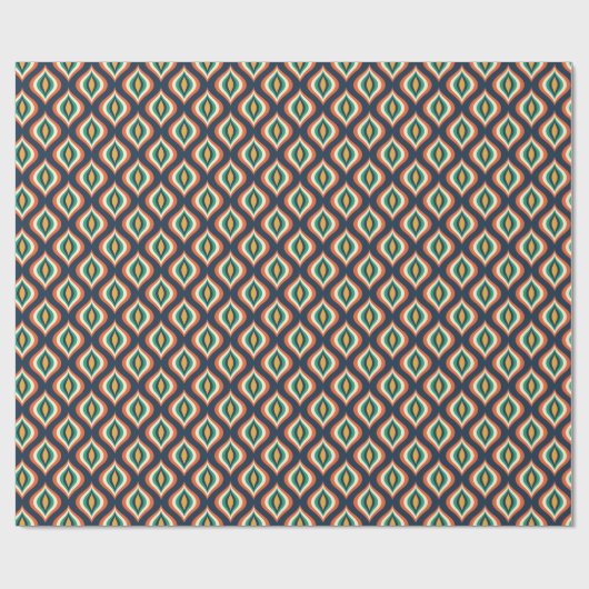 Colorful Teardrops Modern Geometric Pattern Cadeaupapier (Vlak)