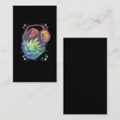 Colorful Techno Cat DJ Musician Raver Kitten Visitekaartje (Voorkant / Achterkant)