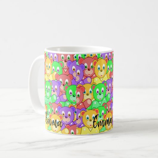 Colorful Teddy Bear Mok (Voorkant links)