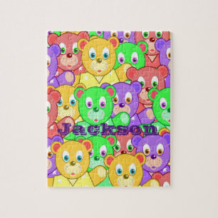 Colorful Teddy Bears Decoratief Jigzaag Puzzle Legpuzzel