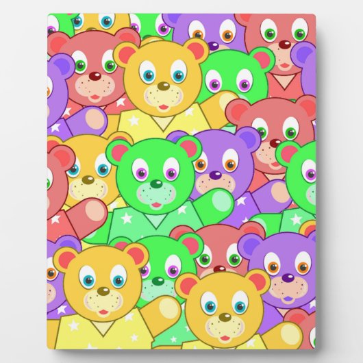 COLORFUL TEDDY BEARS FOTOPLAAT (Voorkant)