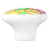 COLORFUL TEDDY BEARS KERAMISCHE KNOP (Zijkant)