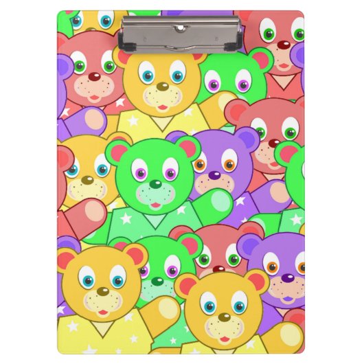 COLORFUL TEDDY BEARS KLEMBORD (Voorkant)