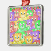 COLORFUL TEDDY BEARS METALEN ORNAMENT (Links)
