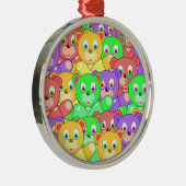COLORFUL TEDDY BEARS METALEN ORNAMENT (Rechts)