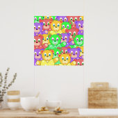 COLORFUL TEDDY BEARS POSTER (Keuken)