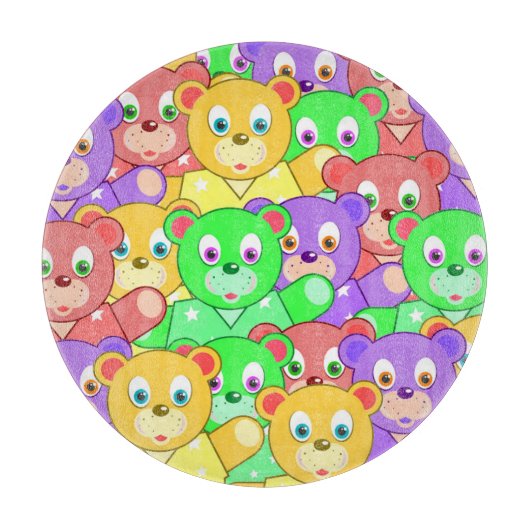 COLORFUL TEDDY BEARS SNIJPLANK (Voorkant)