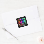 Colorful Teenager Disco Party | Geboortedag Vierkante Sticker (Envelop)