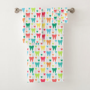 Colorful Teeth Pattern Bad Handdoek