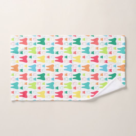 Colorful Teeth Pattern Bad Handdoek (Handdoek)