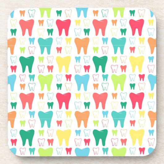 Colorful Teeth Pattern Bier Onderzetter (Voorkant)