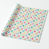 Colorful Teeth Pattern Cadeaupapier (Uitgerold)