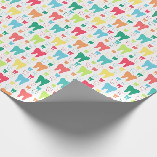 Colorful Teeth Pattern Cadeaupapier (Hoek)