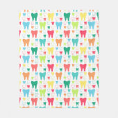 Colorful Teeth Pattern Fleece Deken (Voorkant)