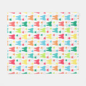 Colorful Teeth Pattern Fleece Deken (Voorkant (Horizontaal))