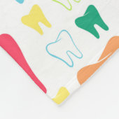 Colorful Teeth Pattern Fleece Deken (Hoek)