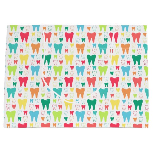 Colorful Teeth Pattern Groot Cadeauzakje (Voorkant)