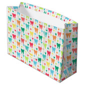 Colorful Teeth Pattern Groot Cadeauzakje (Achterkant Gekanteld)