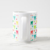 Colorful Teeth Pattern Grote Koffiekop (Achterkant)