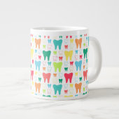 Colorful Teeth Pattern Grote Koffiekop (Voorkant rechts)