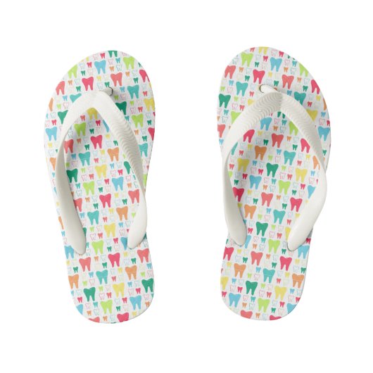 Colorful Teeth Pattern Kinder Teenslippers (Voetbed)