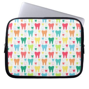 Colorful Teeth Pattern Laptop Sleeve