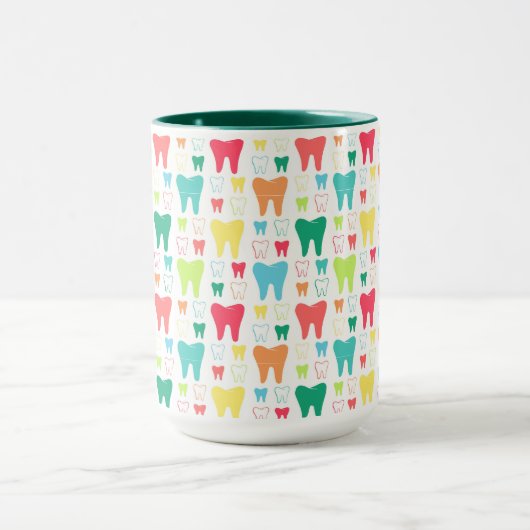Colorful Teeth Pattern Mok (Midden)