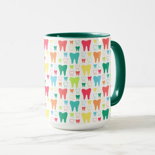 Colorful Teeth Pattern Mok (Voorkant rechts)