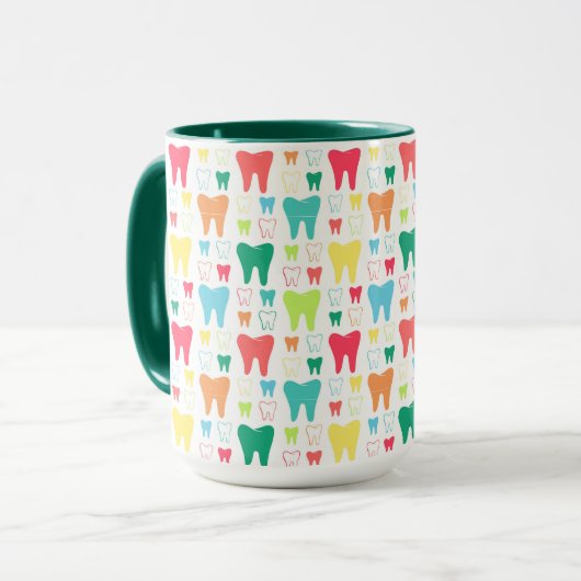 Colorful Teeth Pattern Mok (Voorkant links)