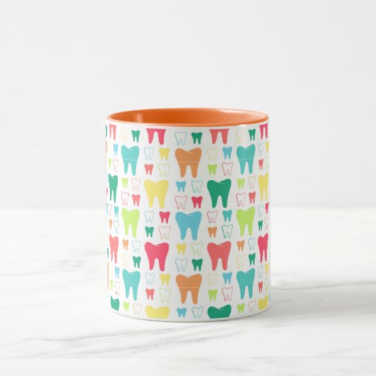 Colorful Teeth Pattern Mok (Midden)