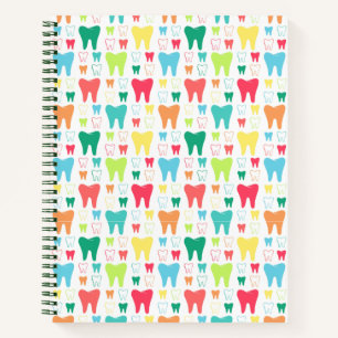 Colorful Teeth Pattern Notitieboek