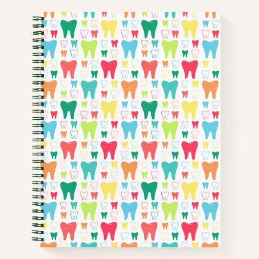 Colorful Teeth Pattern Notitieboek (Voorkant)