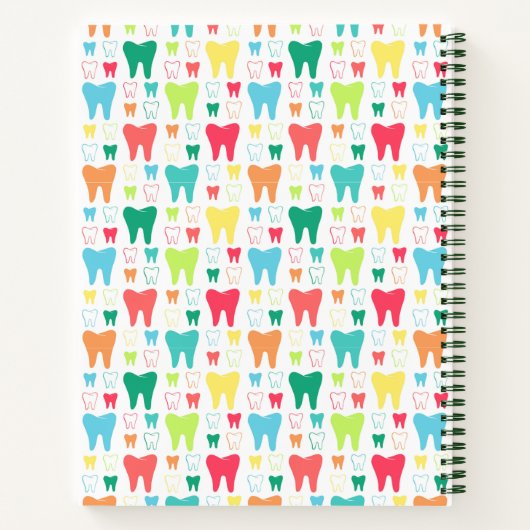 Colorful Teeth Pattern Notitieboek (Achterkant)