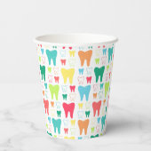 Colorful Teeth Pattern Papieren Bekers (Achterkant)