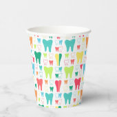Colorful Teeth Pattern Papieren Bekers (Rechts)