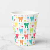 Colorful Teeth Pattern Papieren Bekers (Voorkant)