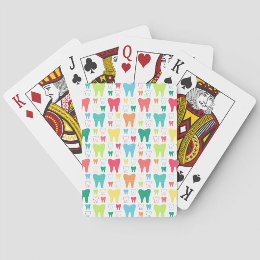 Colorful Teeth Pattern Pokerkaarten (Achterkant)