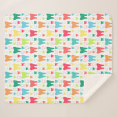 Colorful Teeth Pattern Sherpa Deken (Voorkant (horizontaal))