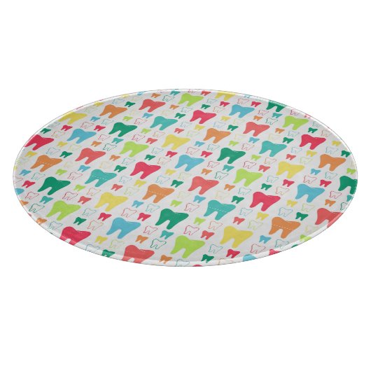 Colorful Teeth Pattern Snijplank (Hoek)