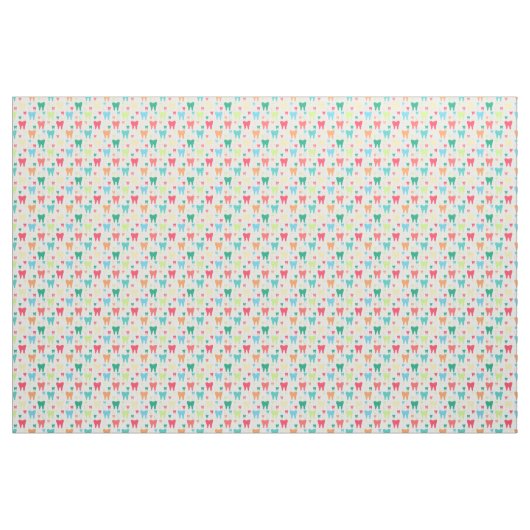 Colorful Teeth Pattern Stof (Yard (91,4 cm))