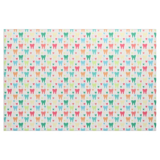 Colorful Teeth Pattern Stof (Fat Quarter)