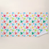 Colorful Teeth Pattern Strandlaken (Voorkant)