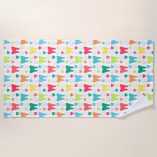 Colorful Teeth Pattern Strandlaken (Voorkant)